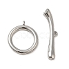 Brass Pave Clear Cubic Zirconia Toggle Clasps KK-M270-01P-2