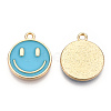 Light Gold Tone Alloy Enamel Pendants ENAM-N056-197D-1