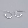 304 Stainless Steel Earring Hooks X-STAS-K211-01S-2