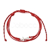 5Pcs 5 Colors Waxed Polyester Cords Multi-strand Bracelets Set BJEW-JB09632-S-2