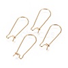 Ion Plating(IP) 304 Stainless Steel Hoop Earrings Findings Kidney Ear Wires X-STAS-L216-22B-G-1