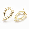 Brass Stud Earring Findings KK-S348-103-2