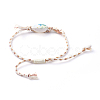 Printed Cowrie Shell Beads Braided Bead Bracelets SH-CJA99F-7