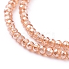 Electroplate Glass Beads Strands EGLA-F149-PL-02-3