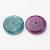 Flat Round Imitation Gemstone Acrylic Beads X-OACR-R040-M-2