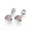 Alloy Enamel European Dangle Charms ENAM-F098-01AS-2