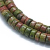 Natural Unakite Beads Strands G-F631-A12-3