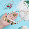 2Pcs 2 Styles Alloy Enamel & Brass & Porcelain & Acrylic Pendant Necklaces NJEW-PH01662-3