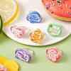 6Pcs 6 Styles Opaque Resin Adjustable Rings RJEW-JR00668-2