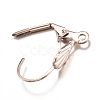 Ion Plating(IP) 304 Stainless Steel Leverback Earring Findings X-STAS-D167-57RG-3