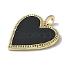 Rack Plating Real 18K Gold Plated Brass Micro Pave Cubic Zirconia Pendants KK-B084-03G-04-2