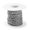 Tarnish Resistant 304 Stainless Steel Faceted Cable Chains CHS-G027-03P-3