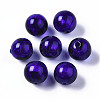 Handmade Silver Foil Glass Beads X-FOIL-R054-10mm-11-2