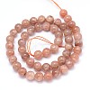 Round Natural Grade B Sunstone Beads Strands X-G-F222-33-6mm-3