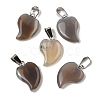 Natural Grey Agate Pendants G-B127-11P-10-2