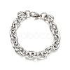 304 Stainless Steel Cable Chain Bracelets for Women BJEW-Q050-01C-P-2