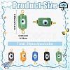 30Pcs 5 Colors Handmade Evil Eye Lampwork Connector Charms PALLOY-YW00158-2