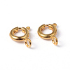 Golden Tone Jewelry Components Brass Spring Ring Clasps X-EC095-G-3