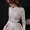 1Pc Black PU Elastic Chain Belt AJEW-FG0002-35B-4