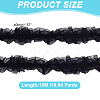 10M Double Layer Polyester Flower Elastic Lace Trim OCOR-DC0001-21B-2