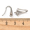 Brass Micro Pave Clear Cubic Zirconia Earring Hooks KK-R149-22P-3