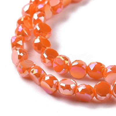 Electroplate Glass Beads Strands GLAA-E036-04B-1