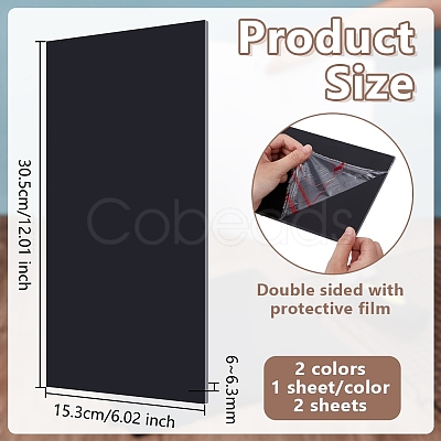 2 Sheets 2 Colors HDPE Plastic Sheets DIY-OC0014-43B-1