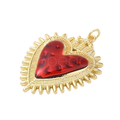 Rack Plating Brass Enamel Pendants KK-S372-01G-06-1