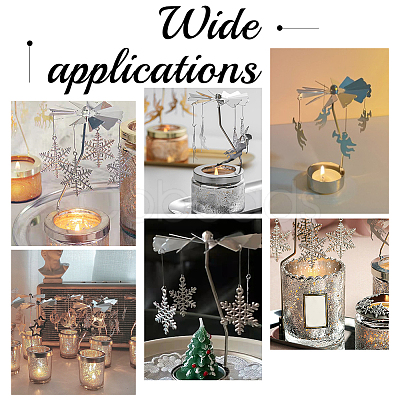 430 and 201 Stainless Steel Rotating Candlestick Tealight Candle Holder DJEW-WH0039-24P-1