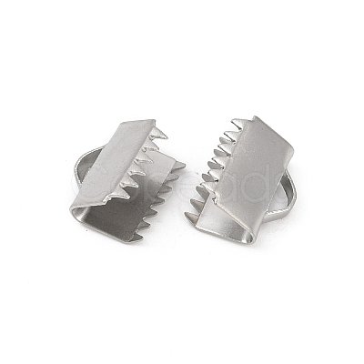 304 Stainless Steel Ribbon Crimp Ends STAS-E471-05J-P-1