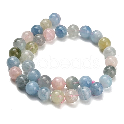 Natural Morganite Beads Strands G-H329-C10-10mm-AB-1