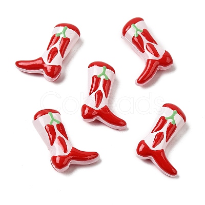 Boot Baking Paint Glass Enamel Beads LAMP-C020-02M-1
