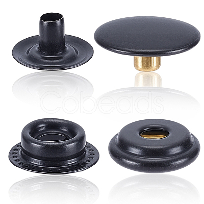 1Bag Brass Snap Buttons KK-GF0001-25EB-1