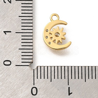 Rack Plating Brass Micro Pave Cubic Zirconia Pendants KK-M296-17G-1