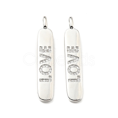 Brass Micro Pave Clear Cubic Zirconia Pendants KK-G416-08P-1