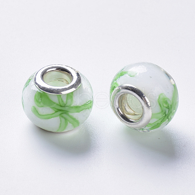 Handmade Lampwork European Beads LAMP-S193-009A-1