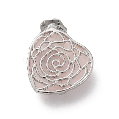 Natural Rose Quartz Pendants G-B042-01P-04-1