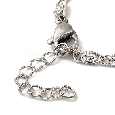 304 Stainless Steel Lumachina Chain Bracelets BJEW-C079-01A-P-1