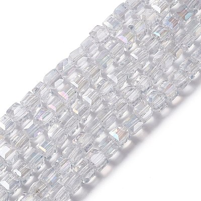 Electroplate Glass Beads Strands LS-EGLA-D018-8x8mm-01-1