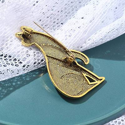 Persian Cat Alloy Brooches JEWB-Q004-03AG-1