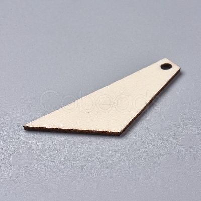 Unfinished Blank Natural Poplar Wood Pendants WOOD-TAC0003-48-1
