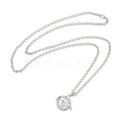 Brass Pendant Necklaces NJEW-P299-A08-P-1