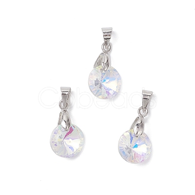 AB Color Plated Glass Charms PALLOY-JF04593-02-1