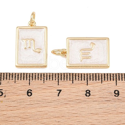 Brass Enamel Pendants KK-CBA62C2-01B-1