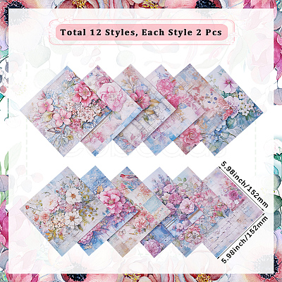 24Pcs Scrapbook Papers DIY-WH20010-43-1