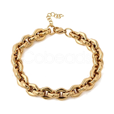 304 Stainless Steel Link Chain Bracelets for Women BJEW-P388-01G-1