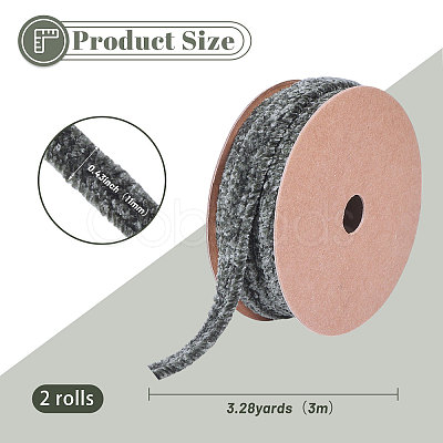 Polyester Chenille Ribbon OCOR-WH0097-36C-1