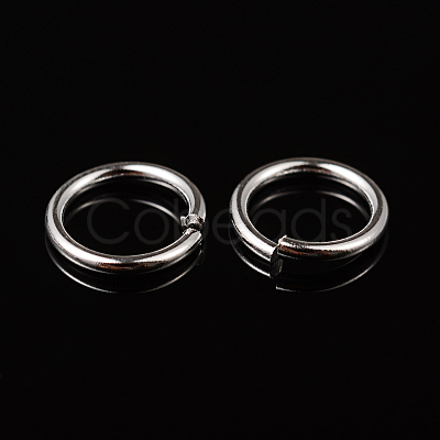 Silver Color Plated Brass Open Jump Rings X-JRC8MM-S-1