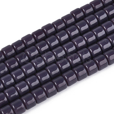 Opaque Solid Color Glass Beads Strands LS-GLAA-N065-4x4mm-C07-1