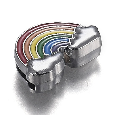 Alloy Enamel Slide Charms ENAM-L033-001P-1